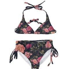 Flower Pattern Kids  Classic Bikini Set by Grandong