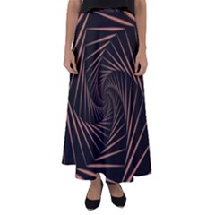 Wave Curve Abstract Art Backdrop Flared Maxi Skirt by Grandong