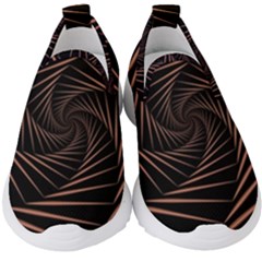 Wave Curve Abstract Art Backdrop Kids  Slip On Sneakers by Grandong