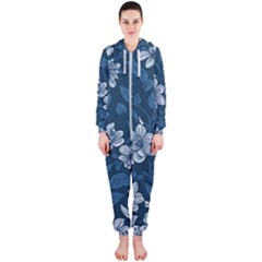 Pattern Flowers Design Nature Hooded Jumpsuit (ladies) by Grandong