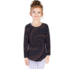 Wave Curves Abstract Art Backdrop Kids  Long Sleeve Tee