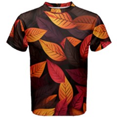Leaves Autumn Men s Cotton Tee by Grandong