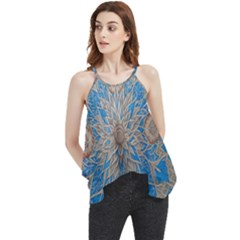 Flower Mandala Pattern Flowy Camisole Tank Top by Grandong