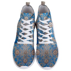 Flower Mandala Pattern Men s Lightweight High Top Sneakers by Grandong