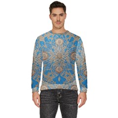 Flower Mandala Pattern Men s Fleece Sweatshirt