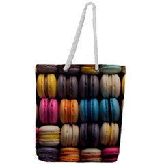 Macaroon Sweet Treat Full Print Rope Handle Tote (large)