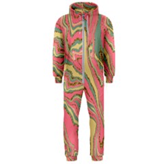 Pattern Glitter Pastel Layer Hooded Jumpsuit (men) by Grandong