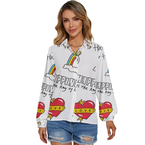 Abstract Fashion Background Suitable Fabric Printing Women s Long Sleeve Button Up Shirt by pakminggu