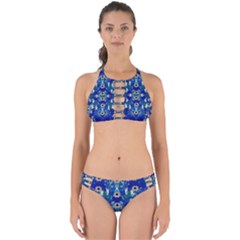 Oilpainting Blue Flowers In The Peaceful Night Perfectly Cut Out Bikini Set by pepitasart