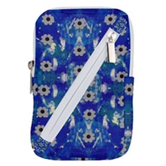 Oilpainting Blue Flowers In The Peaceful Night Belt Pouch Bag (small) by pepitasart