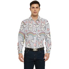 Seamless-pattern-with-cute-rabbit-character Men s Long Sleeve  Shirt by pakminggu