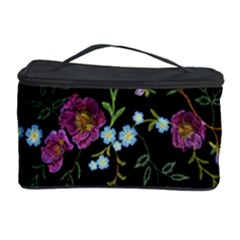 Embroidery-trend-floral-pattern-small-branches-herb-rose Cosmetic Storage Case by pakminggu