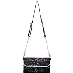 Embroidery-trend-floral-pattern-small-branches-herb-rose Mini Crossbody Handbag by pakminggu