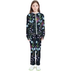 Embroidery-trend-floral-pattern-small-branches-herb-rose Kids  Tracksuit by pakminggu