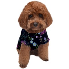 Embroidery-trend-floral-pattern-small-branches-herb-rose Dog T-shirt by pakminggu