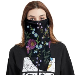 Embroidery-trend-floral-pattern-small-branches-herb-rose Face Covering Bandana (triangle)
