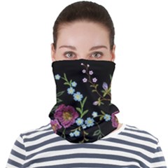 Embroidery-trend-floral-pattern-small-branches-herb-rose Face Seamless Bandana (adult) by pakminggu