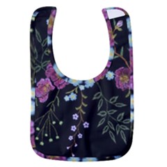 Embroidery-trend-floral-pattern-small-branches-herb-rose Baby Bib by pakminggu