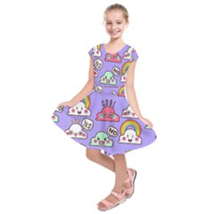 Cloud-seamless-pattern -- Kids  Short Sleeve Dress by pakminggu