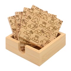 Cloud-seamless-pattern -- Bamboo Coaster Set by pakminggu