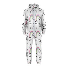 Cute-art-print-pattern Hooded Jumpsuit (kids)