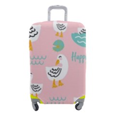 Cute Happy Duck Gift Card Design Seamless Pattern Template Luggage Cover (small) by pakminggu