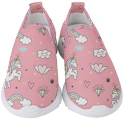 Cute-unicorn-seamless-pattern Kids  Slip On Sneakers