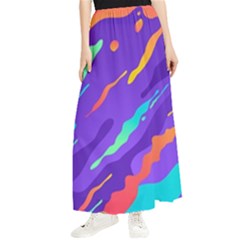 Multicolored-abstract-background Maxi Chiffon Skirt