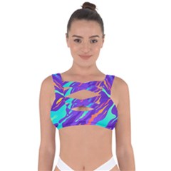 Multicolored-abstract-background Bandaged Up Bikini Top by pakminggu