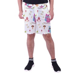 Forest-seamless-pattern-with-cute-owls Men s Pocket Shorts by pakminggu