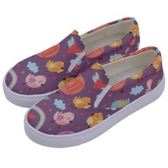 Cute-seamless-pattern-with-doodle-birds-balloons Kids  Canvas Slip Ons by pakminggu