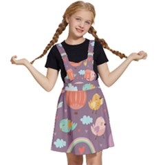 Cute-seamless-pattern-with-doodle-birds-balloons Kids  Apron Dress by pakminggu