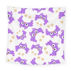 Purple-owl-pattern-background Square Tapestry (large) by pakminggu