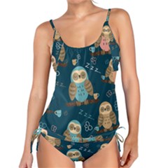 Seamless-pattern-owls-dreaming Tankini Set by pakminggu