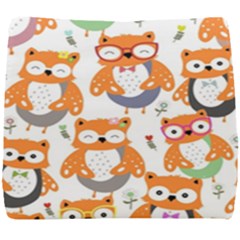 Cute-colorful-owl-cartoon-seamless-pattern Seat Cushion by pakminggu