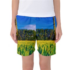 Different Grain Growth Field Women s Basketball Shorts by Ravend