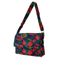 Leaves Pattern Seamless Full Print Messenger Bag (m)