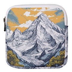 Nature Mountains Landscape Forest Mini Square Pouch