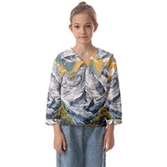 Nature Mountains Landscape Forest Kids  Sailor Shirt