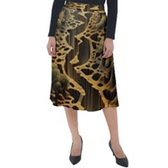 Landscape Mountains Forest Trees Nature Classic Velour Midi Skirt 