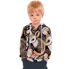 Vintage Possum Pattern Kids  Overhead Hoodie by Valentinaart