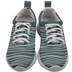 Sea Waves Moon Water Boho Kids Athletic Shoes by uniart180623