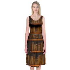 Books Library Midi Sleeveless Dress