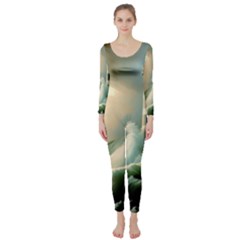 Sea Ocean Waves Lighthouse Nature Long Sleeve Catsuit