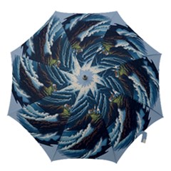 Lighthouse Sea Waves Hook Handle Umbrellas (medium) by uniart180623
