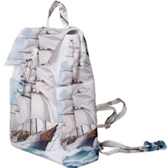 Ship Sail Sea Waves Buckle Everyday Backpack by uniart180623