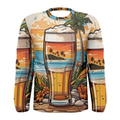 Beach Summer Drink Men s Long Sleeve T-shirt by uniart180623