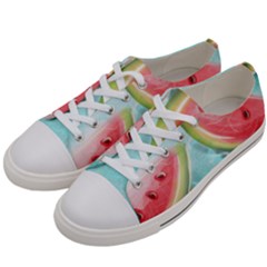 Watermelon Fruit Juicy Summer Heat Men s Low Top Canvas Sneakers by uniart180623