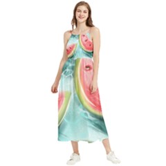 Watermelon Fruit Juicy Summer Heat Boho Sleeveless Summer Dress