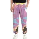 Pink Mountains Grand Canyon Psychedelic Mountain Men s Elastic Waist Pants View1